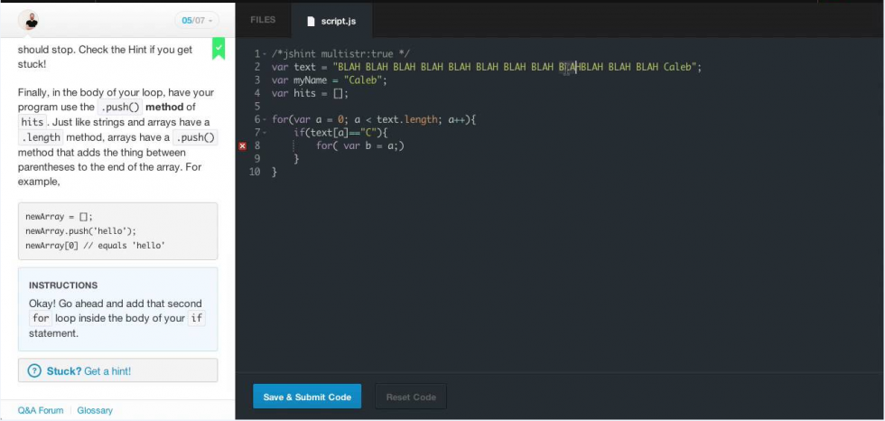 Coding step 2